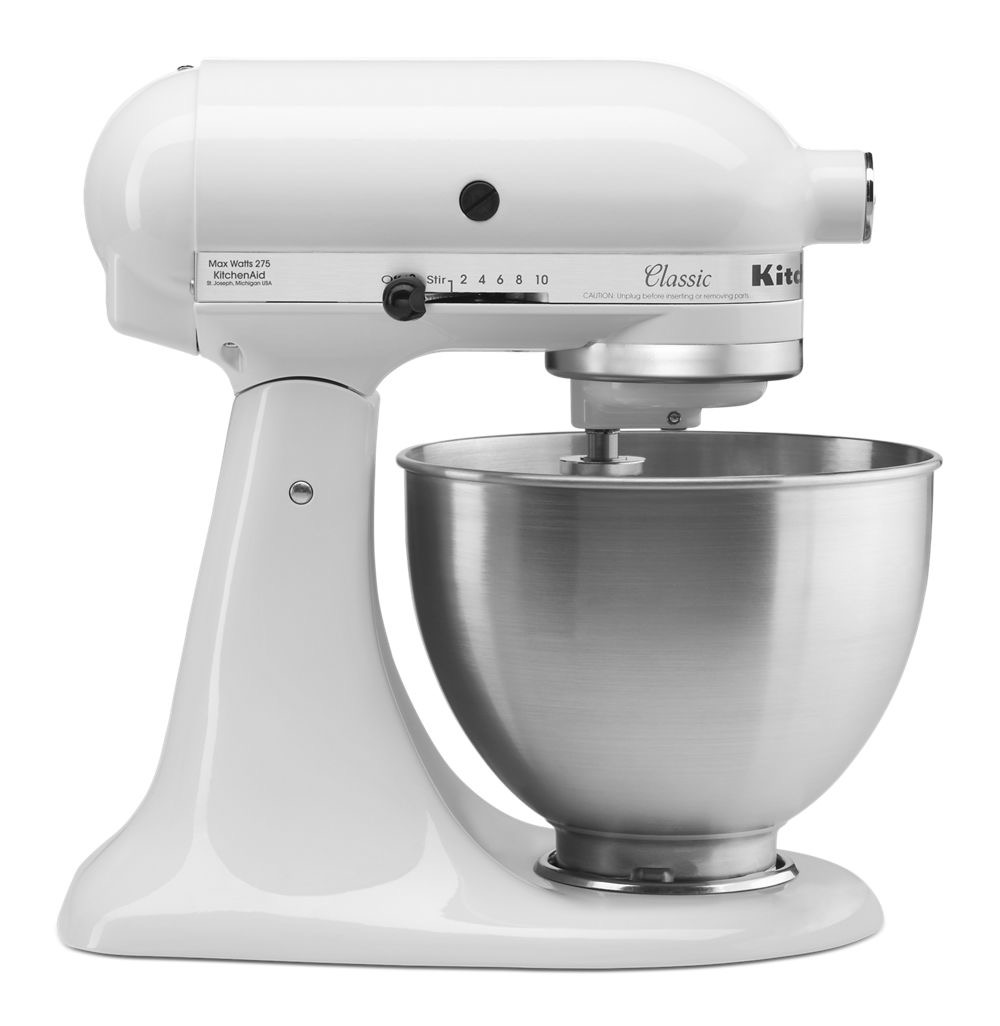 KitchenAid Classic Plus Series 4.5-Quart Tilt-Head Stand Mixer (K45SSWH)