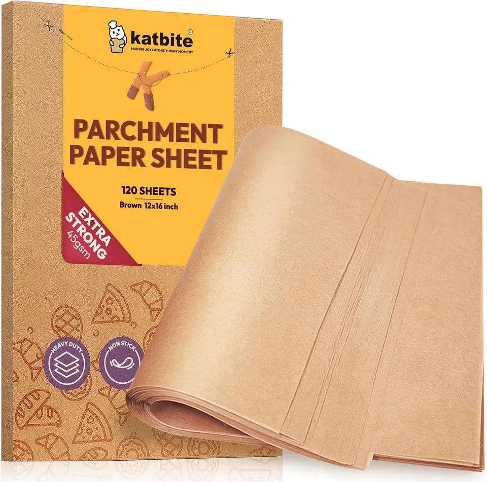 Katbite Precut Parchment Paper Sheets (Half Sheet)