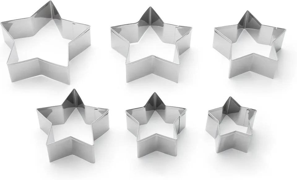 Fox Run Basic Shapes 6-Piece Cookie Cutter Set